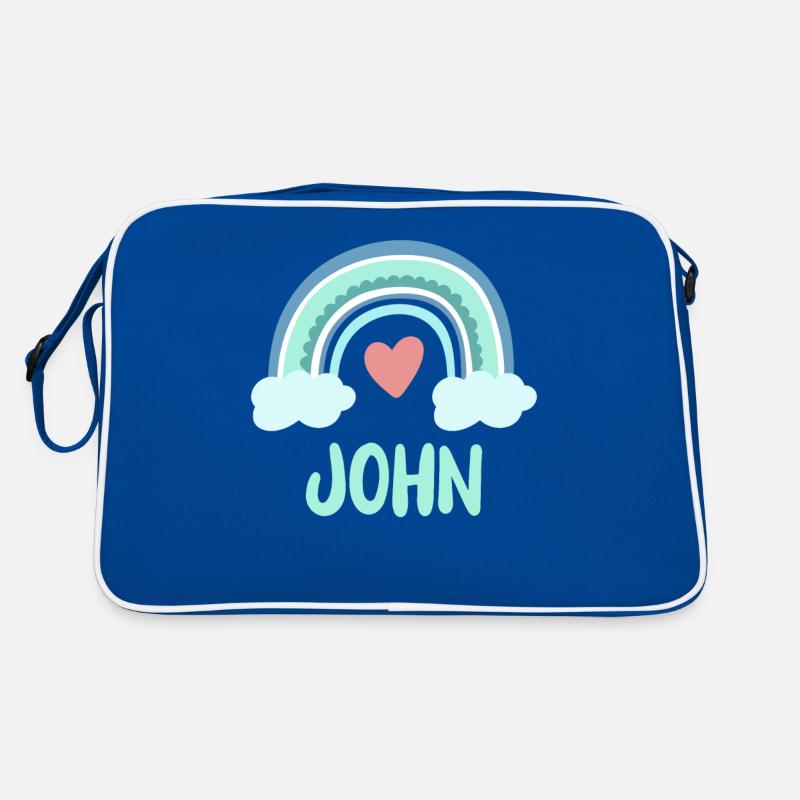 John Name Rainbow Baby Retro Bag