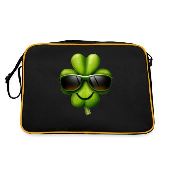 Trèfle irlandais - Sac Retro - noir/or - Dos