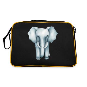 Éléphant mignon - Sac Retro - noir/or - Dos