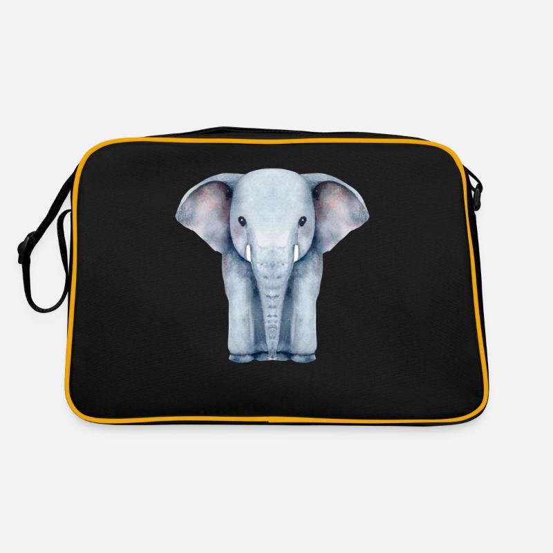Watercolour Elephant Retro Bag