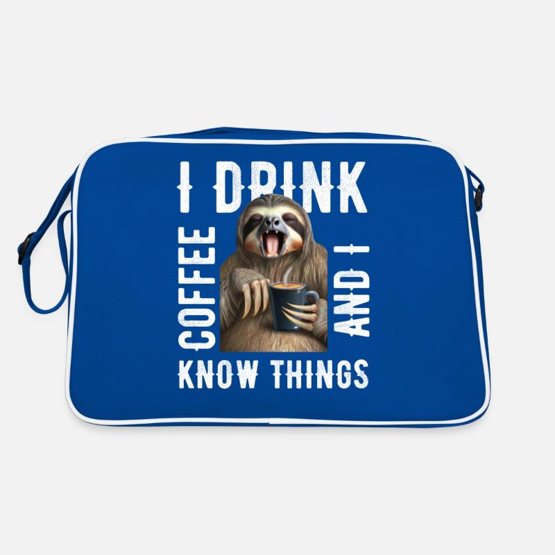 I drink coffee sloth Retro Bag