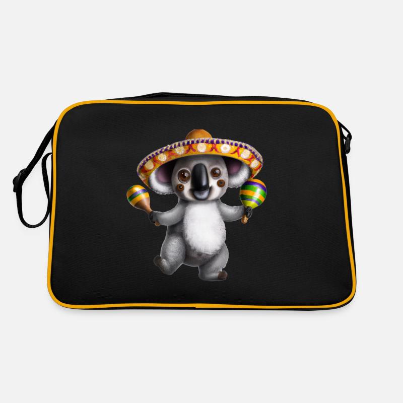 Cinco De Mayo Koala - Retro Bag - black/gold