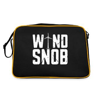 Wind Turbine Tech Wind Snob Loves Renewable Energy - Retro Bag - black/gold - Back