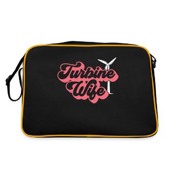 La femme de la technologie éolienne aime l’énergie verte - Sac Retro - noir/or - Dos