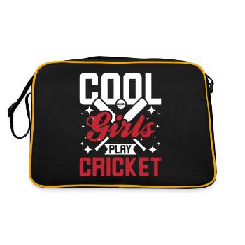 Cool girls play cricket - Retro Bag - black/gold - Back