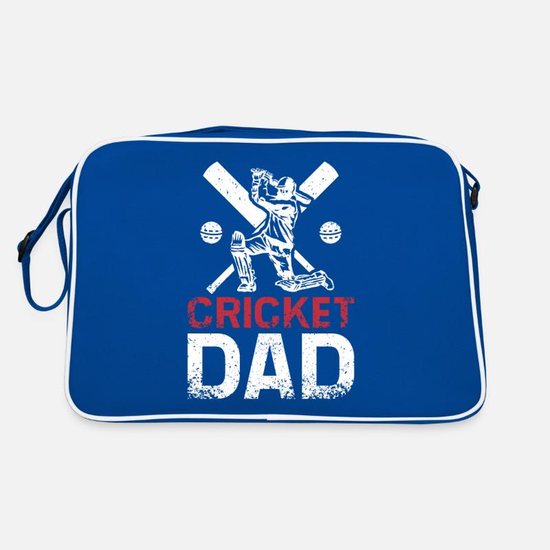 Fathers Day Daddy Cricket Dad Retro Tasche