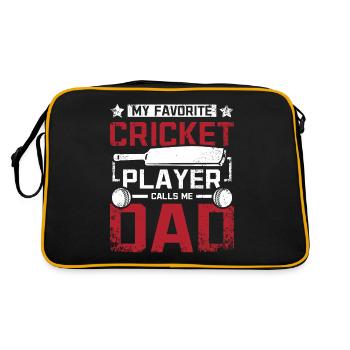 My favorite cricket player calls me dad - Retro Bag - black/gold - Back