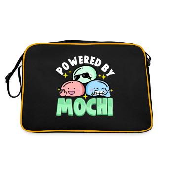 Angetrieben durch Mochi - Retro Tasche - Schwarz/Gold - Hinten