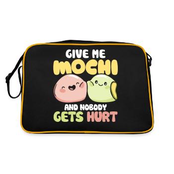 Gib mir Mochi und niemand wird verletzt - Mochi - Retro Tasche - Schwarz/Gold - Hinten