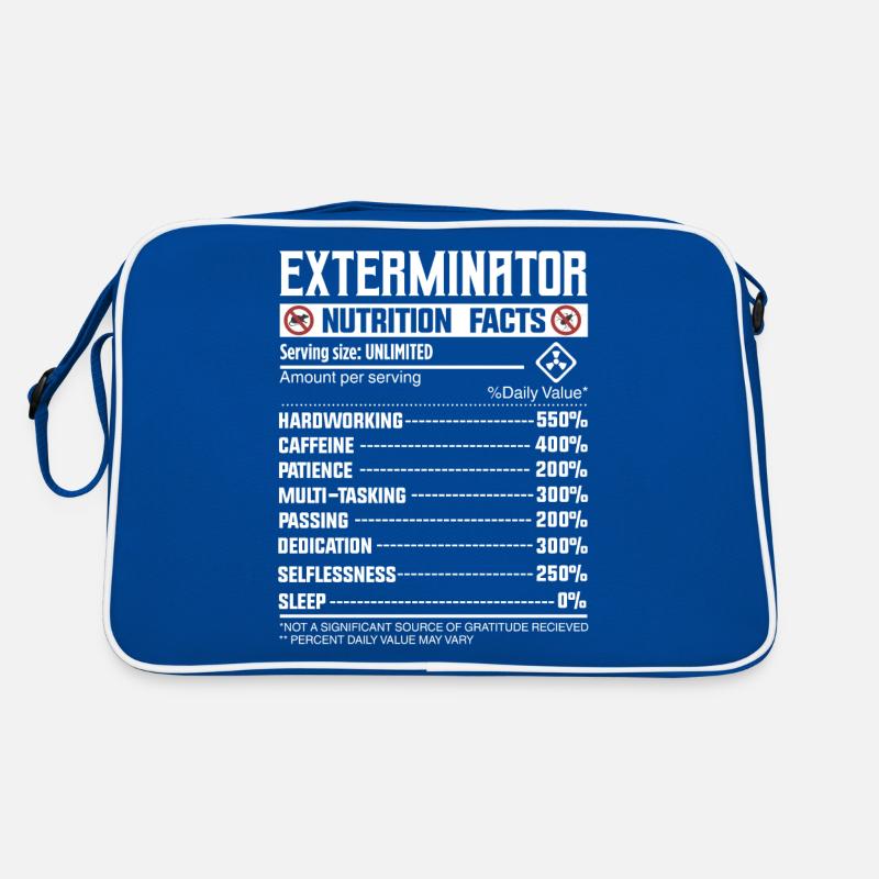 Exterminator Nutrion Facts - Schädlingsbekämpfung Retro Tasche