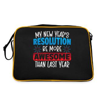 My New Year's Resolution New Years Eve - Retro Bag - black/gold - Back