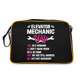 Technicienne d’ascenseur Femme - Sac Retro - noir/or - Dos