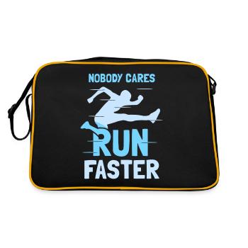 No one cares about running fast runners - Retro Bag - black/gold - Back