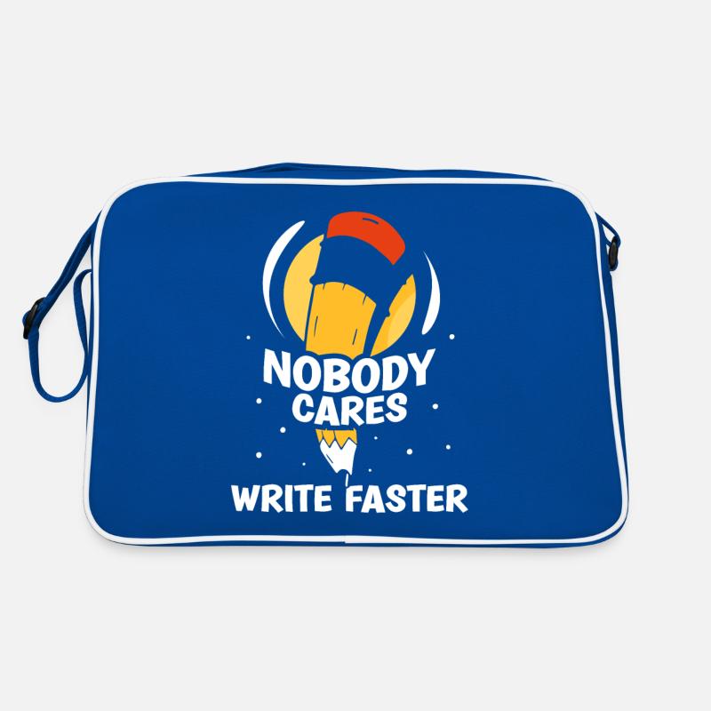 No one cares write fast writing team Retro Bag