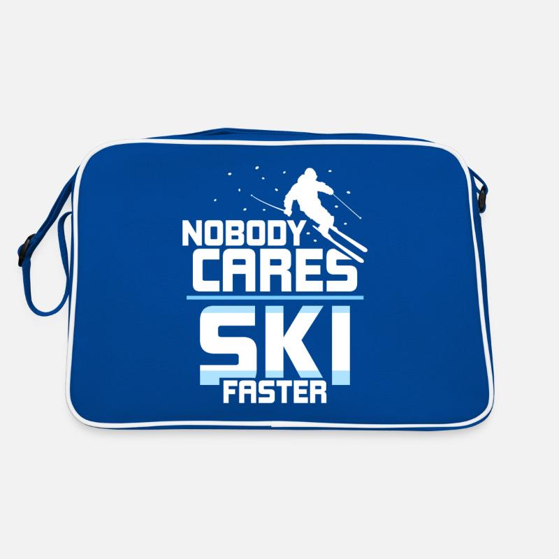 Personne ne se soucie de skier plus vite Sac Retro
