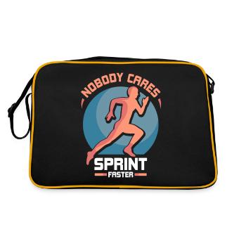 Nobody cares Sprint faster sprint - Retro Bag - black/gold - Back