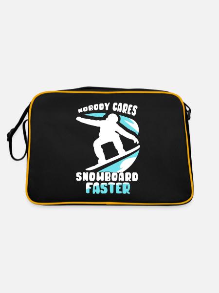 Niemand Interessiert Es Snowboard Schneller Team - Retro Tasche - Schwarz/Gold - Hinten