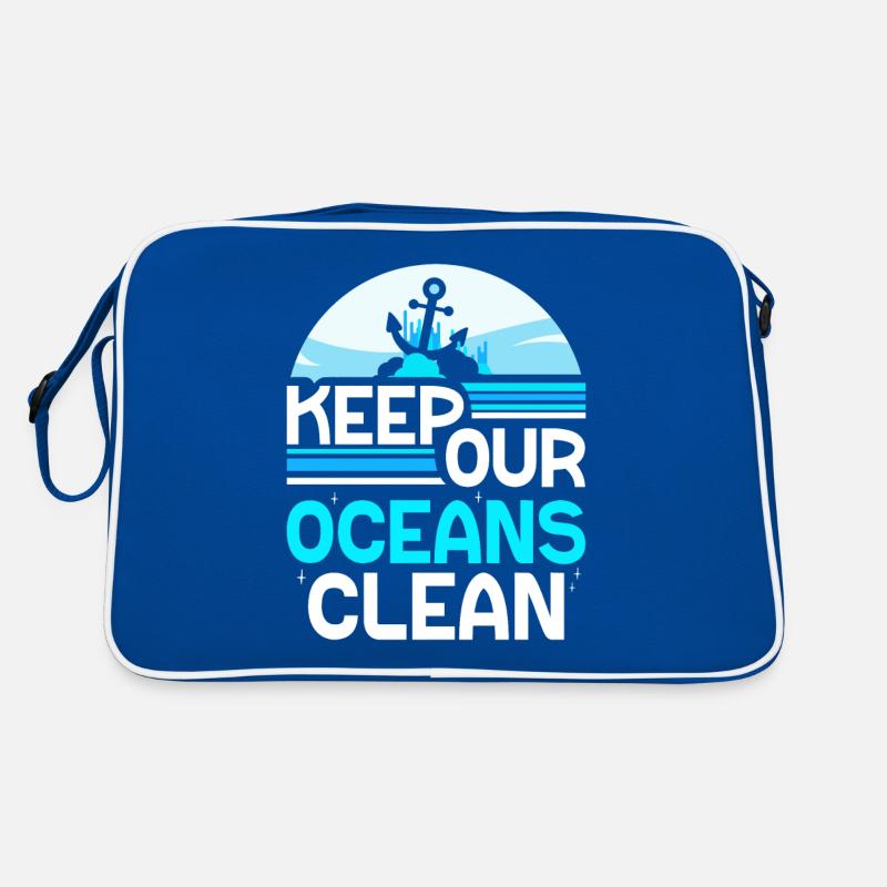 Keep Our Oceans Clean Ocean Protection Lake Retro Bag