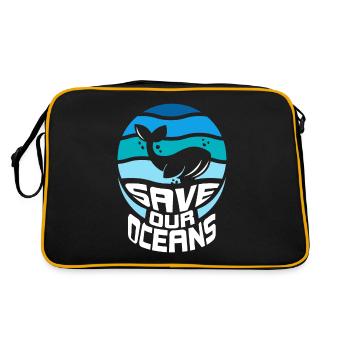 Sauvons nos océans Mer Ocean Protection Lac - Sac Retro - noir/or - Dos
