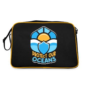 Protège nos océans Sea Ocean Protection Lake - Sac Retro - noir/or - Dos