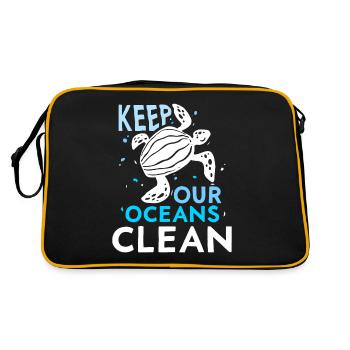 Garder nos océans propres Lac de protection des océans - Sac Retro - noir/or - Dos