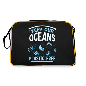 Gardez nos océans sans plastique mer mer - Sac Retro - noir/or - Dos