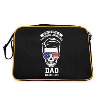 This is what patriotic American father looks like - Retro Bag - black/gold - Back