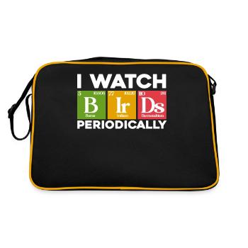 J’observe les oiseaux périodiquement - Sac Retro - noir/or - Dos