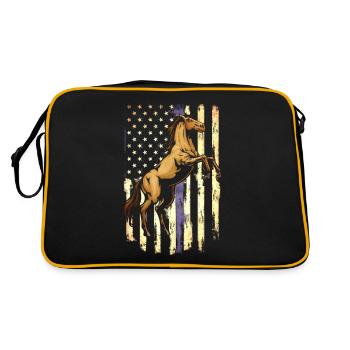 Patriotic Horse America - Sac Retro - noir/or - Dos