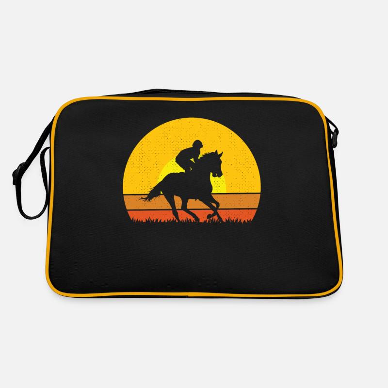Fille Equitation Vintage Rétro Sac Retro