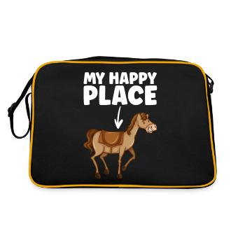 Mon cheval Happy Place - Sac Retro - noir/or - Dos