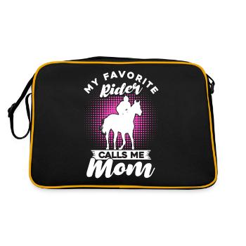 My Favorite Rider Calls Me Mom - Retro Bag - black/gold - Back