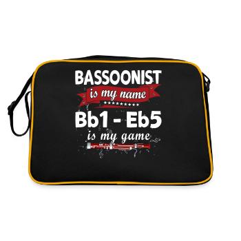 Woodwind instrument Music Bassoonist - Retro Bag - black/gold - Back