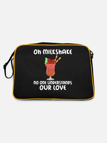 I love Milkshakes Milkshake Gift - Retro Bag - black/gold - Back