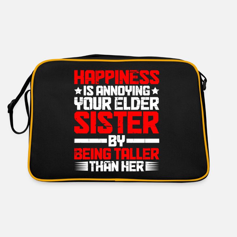Happiness Is Annoying Your Elder Sister Retro Tasche