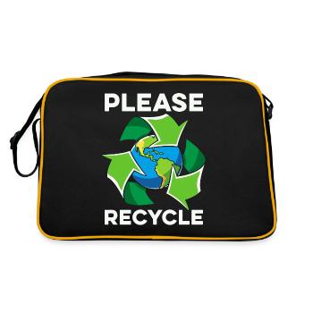 Recyclage Veuillez recycler Réutiliser Go Green Recycler - Sac Retro - noir/or - Dos