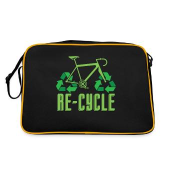 Recycler le recyclage environnemental Go Green Recycler - Sac Retro - noir/or - Dos