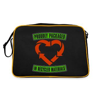 Le recyclage est fièrement emballé dans Loves Reuse Recycler - Sac Retro - noir/or - Dos