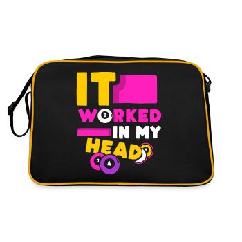 In Meinem Kopf Hat Es Funktioniert Pool Billard - Retro Tasche - Schwarz/Gold - Hinten