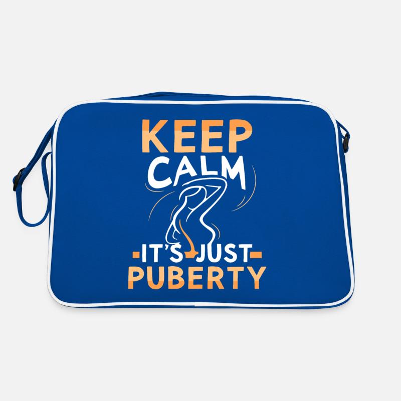 Keep calm Only puberty has grown up Retro Bag