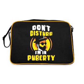 Bitte Nicht Stören: Ich Bin In Der Pubertät - Retro Tasche - Schwarz/Gold - Hinten
