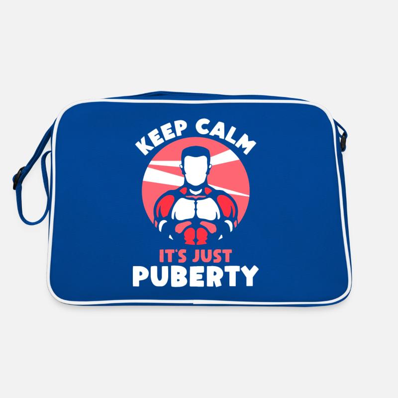 Keep calm Only puberty has grown up Retro Bag