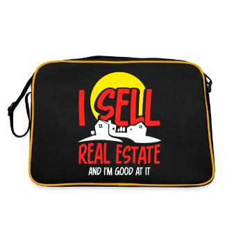 I sell real estate and I'm good at it - Retro Bag - black/gold - Back