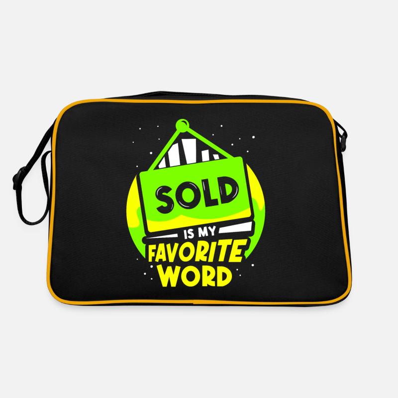Vendu est mon mot préféré Agent immobilier Sac Retro