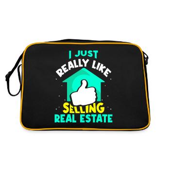 I like it easy to sell real estate brokers - Retro Bag - black/gold - Back