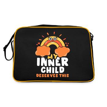 Mon enfant intérieur mérite le doux amour de soi - Sac Retro - noir/or - Dos