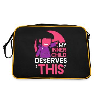 Mon enfant intérieur mérite le doux amour de soi - Sac Retro - noir/or - Dos