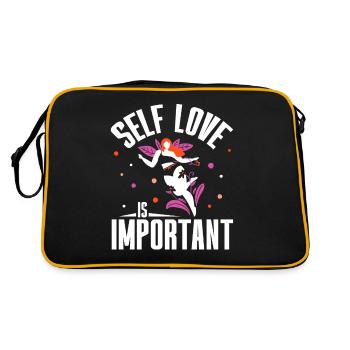 Self-love is important positive Self-love sweet - Retro Bag - black/gold - Back
