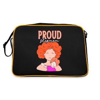 Proud stepmother child foster mother - Retro Bag - black/gold - Back