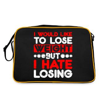 J’aimerais perdre du poids mais je déteste perdre - Sac Retro - noir/or - Dos